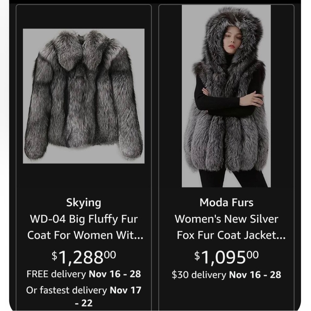 Real Silver Fox Fur BRAND NEW Jacket - Picture 11 of 12